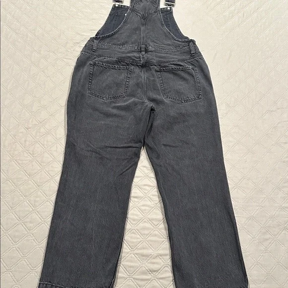 We The Free Boyfriend Washed Black High-Waisted Denim Overall. - Picture 8 of 15